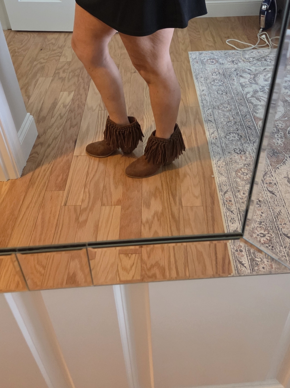 Fringe Ankle Boots in Brown - Women
